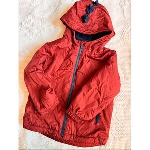 Baby Gap 4T‎ Sherpa Lined Hooded Zip Jacket Red